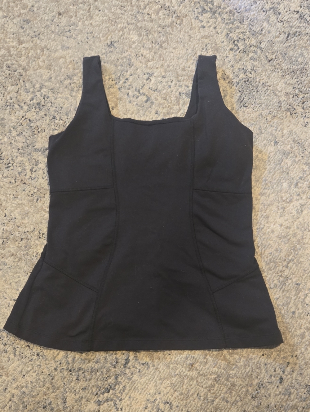 Black Square-Neck Tank Top